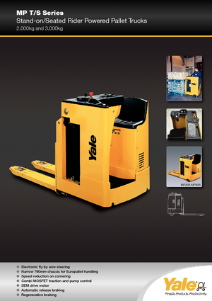 Transpalettes à conducteur debout Yale MP 20 T