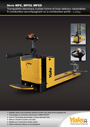 Transpalettes à conducteur debout Yale MP20X 