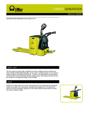 Transpalettes à conducteur debout PRAMAC Lifter QX 22