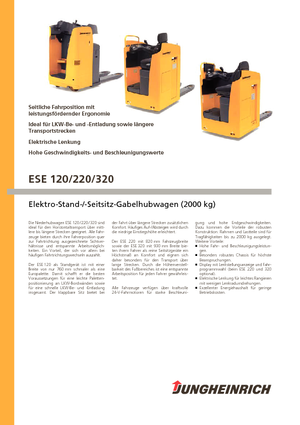 Transpalettes à conducteur porté assis Jungheinrich ESE 120