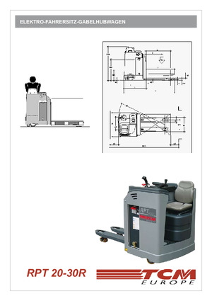 Transpalettes à conducteur porté assis TCM RPT 20 R