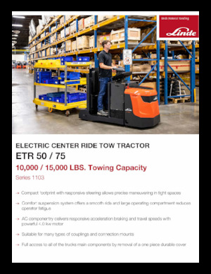 Transpalettes à conducteur debout Linde ETR50/75
