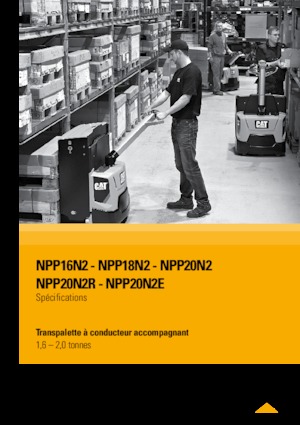 Transpalettes à conducteur debout Caterpillar NPP20N2R