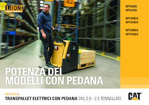 Transpalettes à conducteur debout Caterpillar NPV25N3