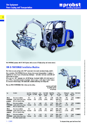 Machines de pose de pavés Probst VM-X-PAVERMAX comfort