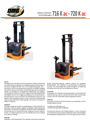 Gerbeurs à conducteur accompagnant OMG 720 K-ac