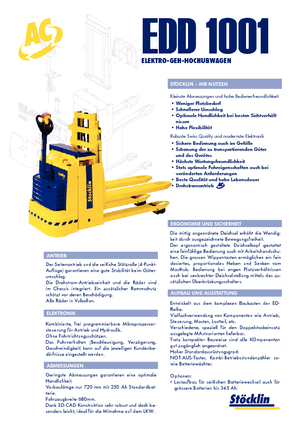 Gerbeurs à conducteur accompagnant Stöcklin EDD 1001 Inox
