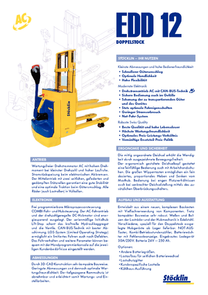 Gerbeurs à conducteur accompagnant Stöcklin EDD 12