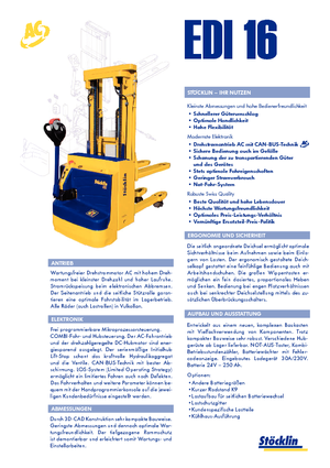 Gerbeurs à conducteur accompagnant Stöcklin EDI 16