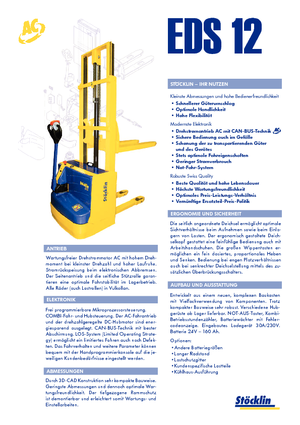 Gerbeurs à conducteur accompagnant Stöcklin EDS 12