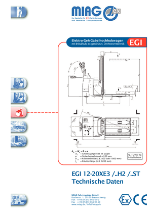 Gerbeurs à conducteur accompagnant Miag EGI 12 XE 3