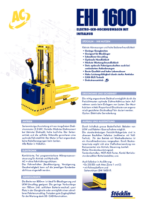 Gerbeurs à conducteur accompagnant Stöcklin EHI 1600