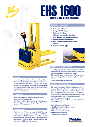 Gerbeurs à conducteur accompagnant Stöcklin EHS 1600