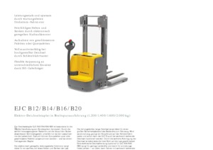 Gerbeurs à conducteur accompagnant Jungheinrich EJC B14