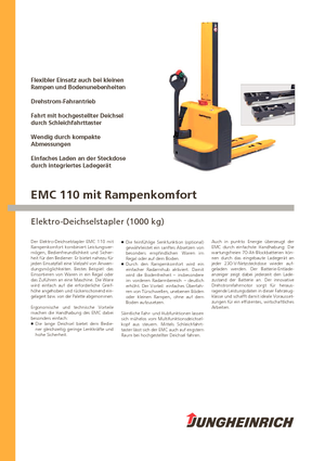 Gerbeurs à conducteur accompagnant Jungheinrich EMC 110 RK