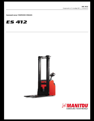Gerbeurs à conducteur accompagnant Manitou ES 412