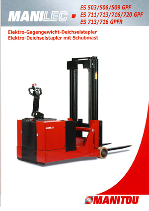 Gerbeurs à conducteur accompagnant Manitou ES 711 GPF