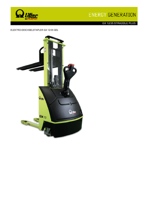 Gerbeurs à conducteur accompagnant PRAMAC Lifter GX 12/35 Straddle Plus