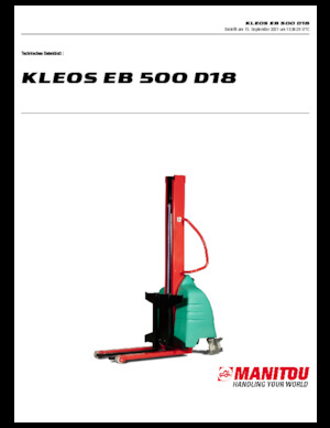 Gerbeurs à conducteur accompagnant Manitou Kleos EB 500 D18