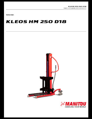 Gerbeurs à conducteur accompagnant Manitou Kleos HM 250 D18