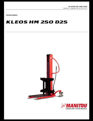 Gerbeurs à conducteur accompagnant Manitou Kleos HM 250 D25