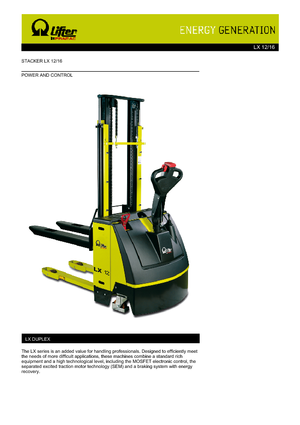 Gerbeurs à conducteur accompagnant PRAMAC Lifter LX 12/16