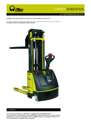 Gerbeurs à conducteur accompagnant PRAMAC Lifter LX 14/45 Triplex IL