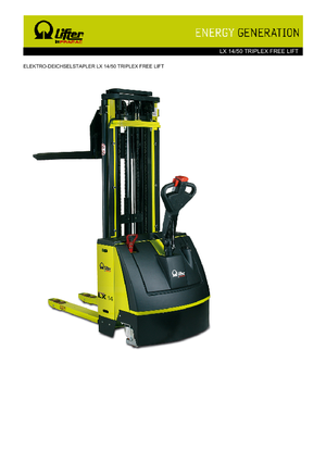 Gerbeurs à conducteur accompagnant PRAMAC Lifter LX 14/50 Triplex-Free Lift