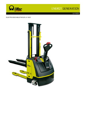 Gerbeurs à conducteur accompagnant PRAMAC Lifter LX 16/25