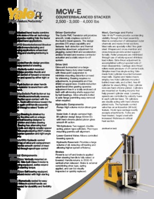 Gerbeurs à conducteur accompagnant Yale MCW040-E