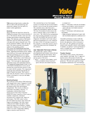 Gerbeurs à conducteur accompagnant Yale MRW030-E