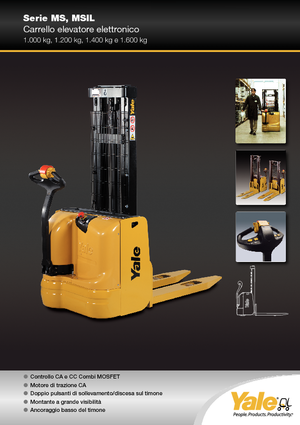 Gerbeurs à conducteur accompagnant Yale MS10E