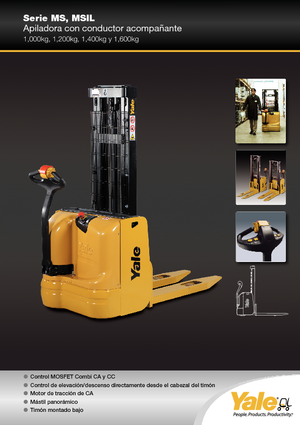 Gerbeurs à conducteur accompagnant Yale MS10E