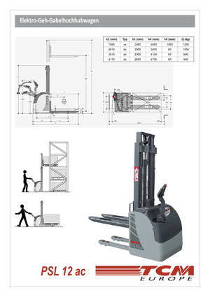 Gerbeurs à conducteur accompagnant TCM PSL 12 ac