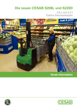 Gerbeurs à conducteur accompagnant Cesab S 220 D