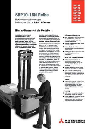 Gerbeurs à conducteur accompagnant Mitsubishi SBP12N2