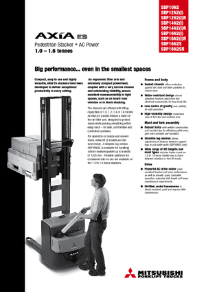 Gerbeurs à conducteur accompagnant Mitsubishi SBP12N2iR