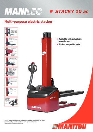 Gerbeurs à conducteur accompagnant Manitou Stacky FR-D 28