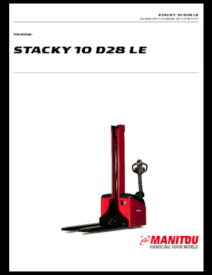 Gerbeurs à conducteur accompagnant Manitou Stacky 10 D28 LE