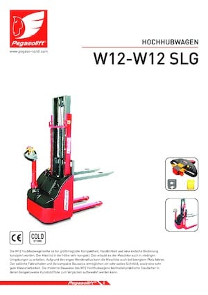 Gerbeurs à conducteur accompagnant Pegasolift W 12