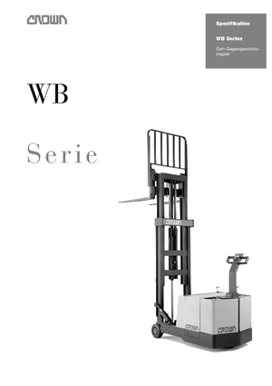 Gerbeurs à conducteur accompagnant Crown WB 0.9 TF