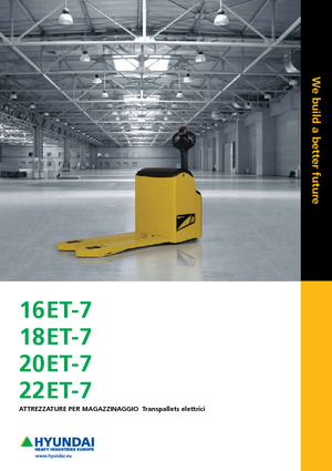 Transpalette ellectr. timon des piétons à partir du sol Hyundai 20 ET 7