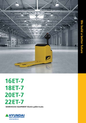 Transpalette ellectr. timon des piétons à partir du sol Hyundai 20 ET 7