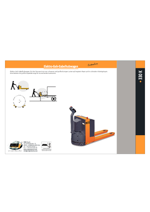 Transpalette ellectr. timon des piétons à partir du sol OMG 330 K