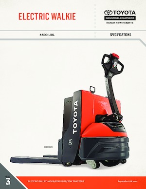 Transpalette ellectr. timon des piétons à partir du sol Toyota 8HBW23