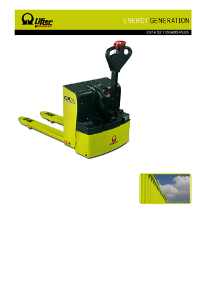 Transpalette ellectr. timon des piétons à partir du sol PRAMAC Lifter CX 14 Plus