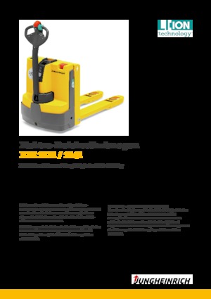 Transpalette ellectr. timon des piétons à partir du sol Jungheinrich EJE 114i