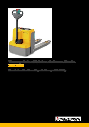 Transpalette ellectr. timon des piétons à partir du sol Jungheinrich EJE M15