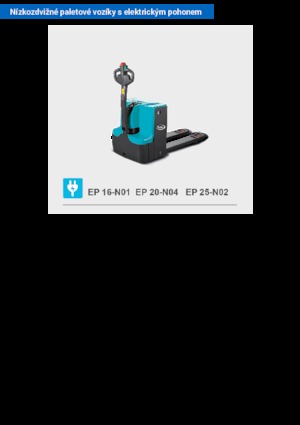 Transpalette ellectr. timon des piétons à partir du sol Baoli EP 25-N02