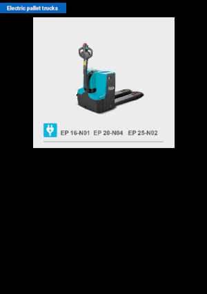 Transpalette ellectr. timon des piétons à partir du sol Baoli EP 25-N02